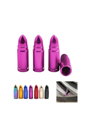 Neevoyu Alüminyum Purple Piyano Tipi Lastik Valve Kapağı - Araç, Motosiklet, Bisiklet Uyumlu - Dayanıklı Ve Kolay Kurulum