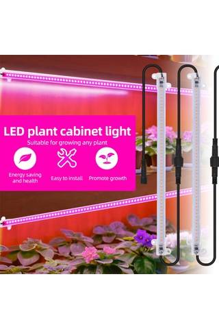 Led Bitki Büyüyen Işık Şeritleri 12" Tam Spektrumlu Pembe Mor Işık