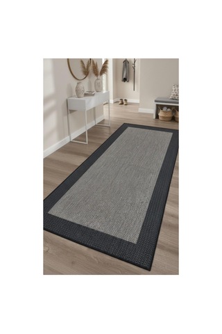 Lüks Sisal Makine Dokuması 8mm Dokuma Tabanlı Mutfak Balkon Halısı Koyu Gri-siyah 832426808 Koyu Gri-siyah