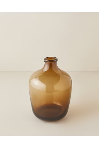 English Home Lara Cam Vazo 22x22x32 Cm Amber Teşhir Ürün
