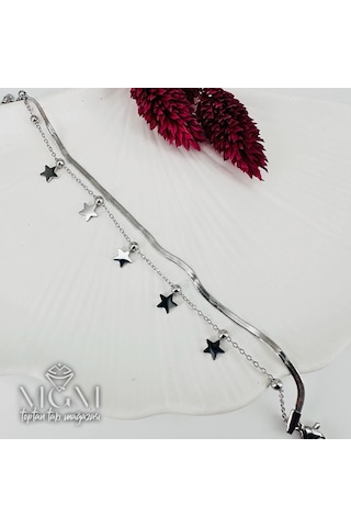 Mepa Rodyum Çelik Bileklikler 16+5 Cm Uzatma Payı - Kbl0131 Najmaddin Altın