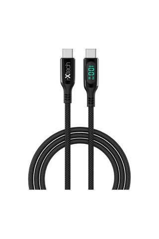 Ixtech Ix-uc019 Pd 100w Type-c To Type-c Şarj Kablosu Dijital Göstergeli, Hızlı Şarj & Veri Transferi