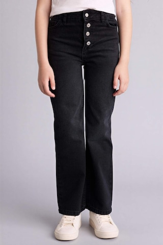 Defacto Geniş Paça Jean Pantolon Kız Çocuk G9585a826spnm40 Siyah-nm40
