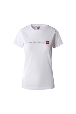 The North Face W S/S NeverStopExploring Tee-EU Kadın T-Shirt NF00A6PRFN41 Beyaz