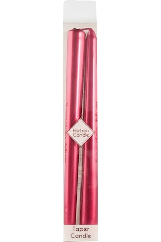 Candle Şamdan Mum Konik 2,5x25cm Metalik Kırmızı 1 Adet