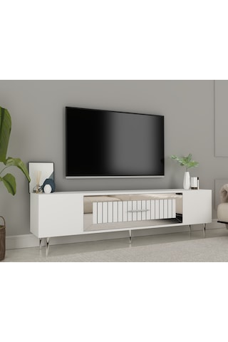 Dekolp3ct Tv Sehpası Beyaz-gümüş