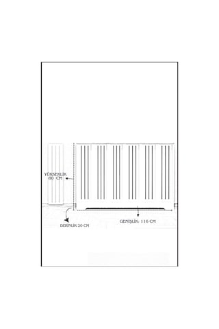 Ayasofya Model Beyaz Üstü Çam Renk 116 CM Petek Kaplama Dresuar Çam