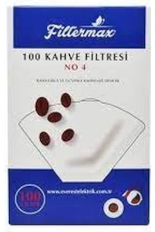 Fıltermax 4 Numara Filtre Kahve Makinesi Kâğıdı -100 Adet 100 Adet
