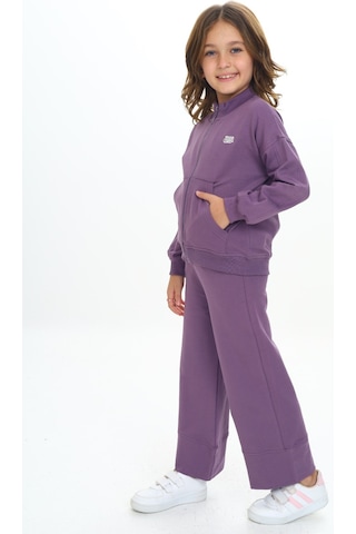 Toontoy Kız Çocuk Mood Nakışlı Eşofman Takım Mor