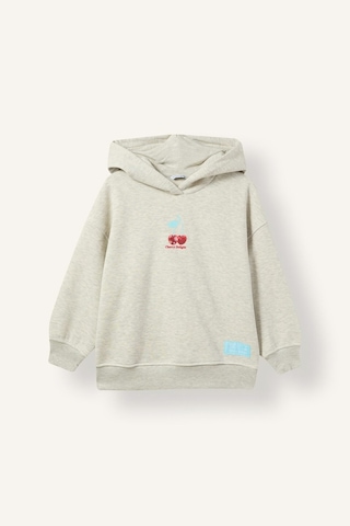 Defacto Oversize Kapüşonlu Baskılı Sweatshirt Kız Çocuk I9199a826wngr421 Gri-gr421