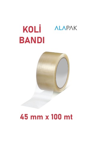 45mmx100m Koli Bandı Şeffaf 1 Adet Koli Bandı Şeffaf