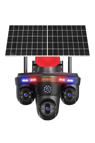 Av-s439 3 Lens 3ptz Güneş Enerjili Solar 4g Sim Kartlı Kamera