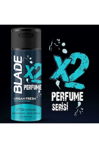 Blade X2 Perfume Urban Fresh Erkek Deodorant Body Spray 2x150 Ml Leke Bırakmaz %0 Alüminyum 67635547