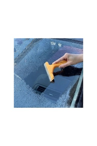 Trobus Oto Cam Su Çekme Aparatı Temizleme Kurulama Çekçek 14 Cm Turuncu
