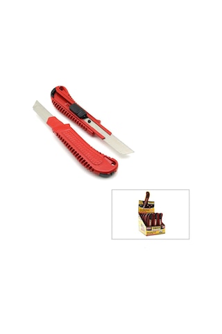Dmax-4743 Falçata Maket Bıçak 18mm Bıçaklı 0.5mm Bıçak Ucu Büyük Metal - 24'li Paket
