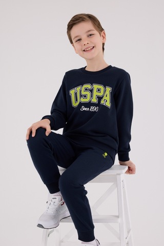 U.S. Polo Assn. Lisanslı Erkek Çocuk Alt Üst 2 Parça Eşofman Takımı Us2219 Lacivert