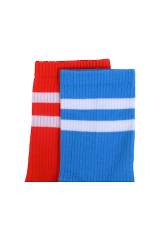 Rayas Unisex Çok Renkli Günlük Stil 2'li Çorap 24ka03-flame/divablue 1665980 Çok Renkli