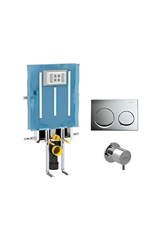 Geberit Alpha Kombifix Duvariçi Gömme Rezervuar Seti 8cm 110.174.00.1-mset Krom