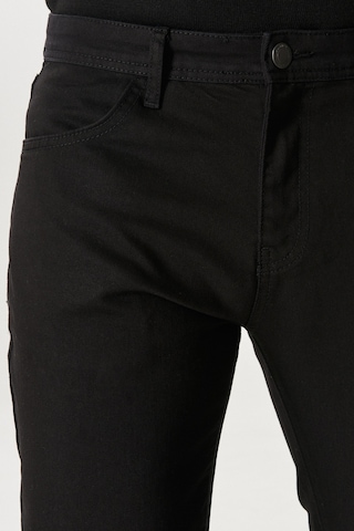 AC&Co / Altınyıldız Classics Erkek Sıyah Trend Slim Fit Dar Kesim 5 Cepli Esnek Denim Jean Kot Pantolon Siyah