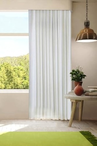 Hazır Saten Güneşlik Perde Ekru Renk 210x260cm Genel