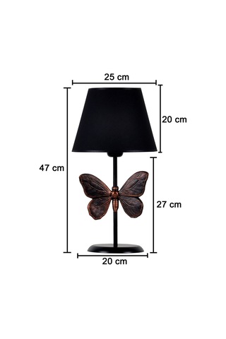 Qdec Modern Dizayn Kelebek Abajur Mor Mor