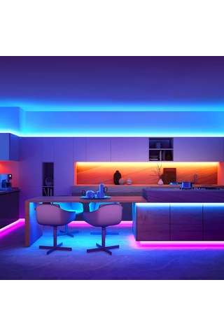 Kosona 2835 Tipi Usb Led Işık Şeridi, 16 Renkli Kumanda, Tv Arka Aydınlatma Seti 0.5m 30 Led Çok Renkli