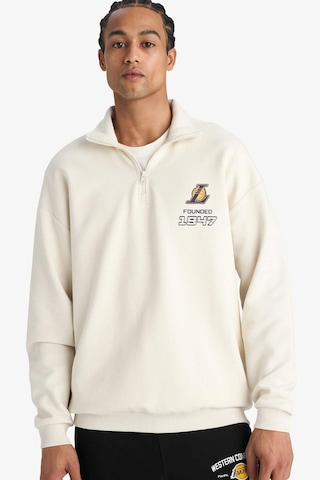 Defacto Nba Los Angeles Lakers Oversize Geniş Kalıp Dik Yaka Jakarlı Sweatshirt E9637ax25aubg662 Bej-bg662