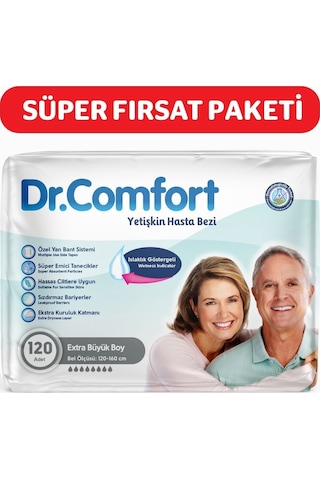 Dr. Comfort Yetişkin Bel Bantlı Hasta Bezi XL 120'li