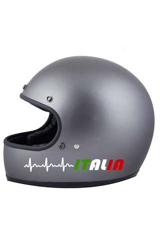Kalp Ritimli Italy Yazı Sticker - Araba Oto Motosiklet Cam Sticker - 00078 30 Cm