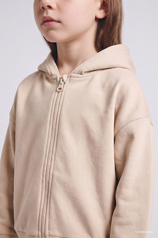 Defacto Kapüşonlu Fermuarlı Kalın Basic Sweatshirt Hırka Kız Bebek I5086a526wnbg203 Bej-bg203