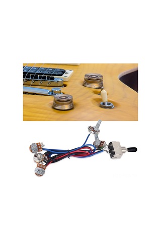 Hfambition Lp Elektro Gitar Tesisatı: 2 Ses 2 Ton 1 Jack, 3 Vites Anahtarı, Gürültü Azaltıcı Bakır Shaft Potentiometre