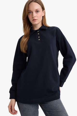 Defacto Regular Fit Polo Yaka Uzun Kollu Sweatshirt Tunik G6613ax25wnnv173 Lacivert-nv173