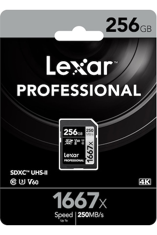 Lexar 256 Gb Sdxc Class 10 Kart 1667X 250 Mb/S