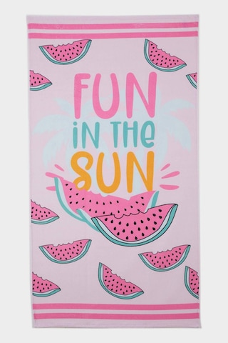 Defacto Kız Çocuk Desenli Plaj Havlusu W9354a625smpn46 Pembe