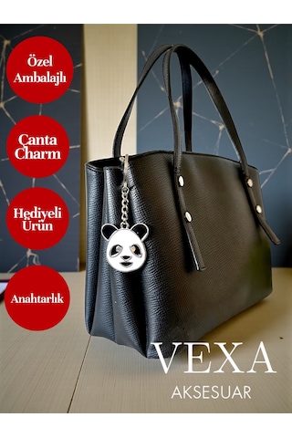 Panda Figürlü Metal Anahtarlık Çanta Süsü Hediyelik Özel Ambalajlı Ve Hediyeli Ürün