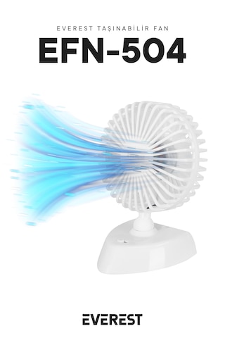 Everest EFN-504 Taşınabilir Masaüstü USB Fan