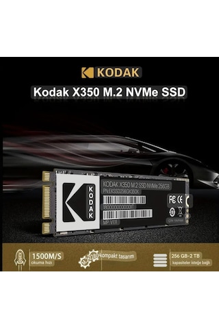 Kodak 256gb.x350 Ssd M.2 2280 Ce Lisanslı Nvme Pcle Gen 3.0x4