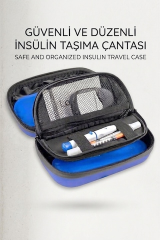 İnsülin Taşıma Çantası - 2 Adet Soğuk Jel Hediye Buz Jeli İle Soğutma