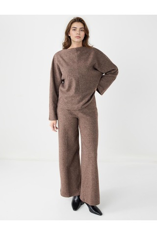 Jimmy Key Jimmy Key Kahve Melanj Rahat Kesim Yarasa Kol Yumuşak Dokulu Sweatshirt 5ww236154819