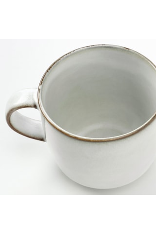 Ikea Gladelıg Seramik Kupa 8 Cm 370 Ml Krem - Gri 1 Parça Çok Renkli
