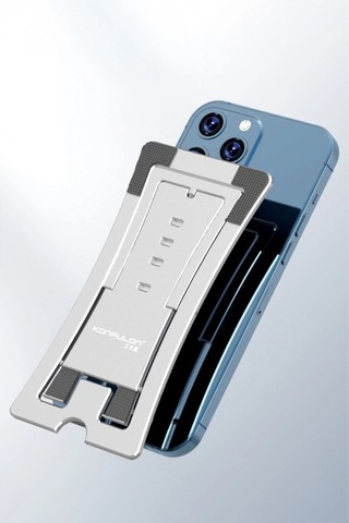 Cm23 Ayarlanabilir Katlanabilir Masaüstü Telefon Tutucu - Gümüş Çok Renkli