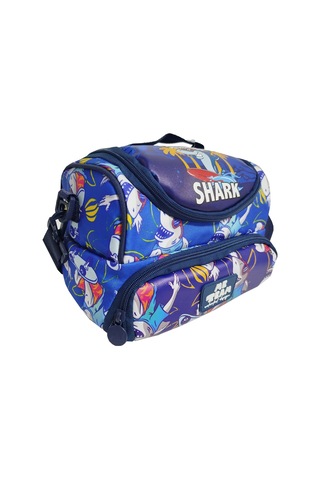 Me Team Shark Baskılı İki Bölmeli Beslenme Çantası - Erkek Çocuk Açık Mavi