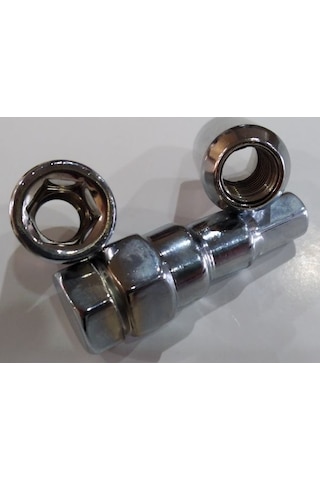 Allen-12 Başlı Krom Kaplı Bijon Somun M12X1.5 .Boy=30 Mm