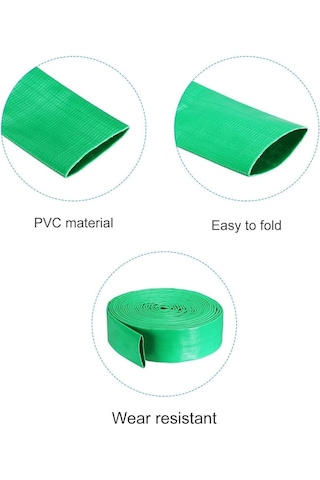 Besttech 4" - 100 Metre Uv Katkılı Pvc Kaplı Tekstil Örgülü 7 Bar Layflat Yassı Verici Hortum
