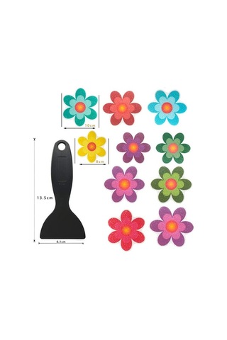 Tongxida Çiçekli Kaymaz Etiket Banyo Küvet Peva Kaymaz Etiket Banyo Küvet Karikatür Kaymaz Etiket, Model: 10 Büyük +10 Küçük Diğer