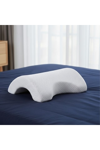 Buffer % 100 Visco Kavisli Ortopedik Yıkanabilir Kumaş Kılıflı Bel Boyun Bacak Ağrıları İçin Yastık Siyah