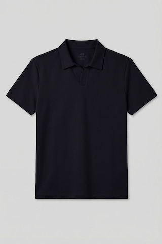 Lacivert Rahat Form Yumuşak Dokulu Polo Yaka Erkek T-shirt - 88496