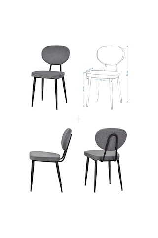 Vilinze Deniz Sandalye Avanos Ahşap Mdf Sabit Mutfak Masası Takımı - 80x80 Cmtk-avanos-8080-sb-lkn01s-deniz2-sigmagri Sigma Gri
