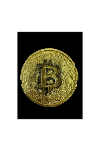 Bitcoin Para Magnet , Buzdolabı Süsü Hediyelik , Paketli 5 Cm