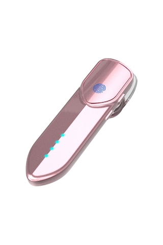 V19s Bluetooth 5.0 İş Tarzı Parmak İzi Dokunmatik Bluetooth Kulaklık Pembe